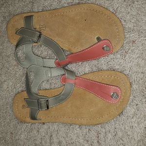 Never worn leather sandals size 10